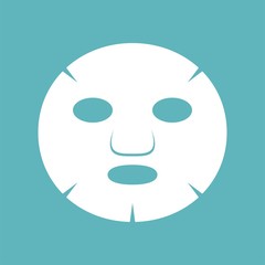Facial mask vector illustration, flat design icon
