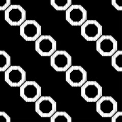 Octagon design. Ethnic boho ornament. Seamless pattern. Tribal motif. Vector illustration for web design or print.