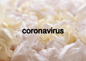 coronavirus word concept  on blurred background