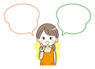 主婦、ふきだし、説明