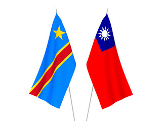 Taiwan and Democratic Republic of the Congo flags