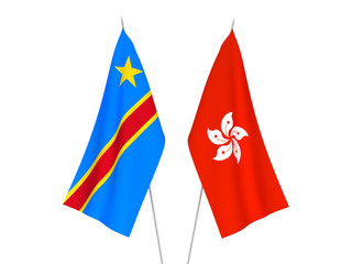 Hong Kong and Democratic Republic of the Congo flags