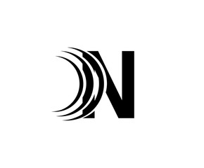 Abstract N Letter Logo, Perfect for Technology  and Automotive Concept.