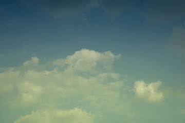 Beautiful pastel sky and clouds with dramatic light,  Bright orange sky and light of the sun, vintage sky for background-Image