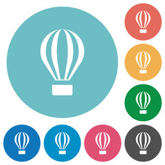 Air balloon flat round icons