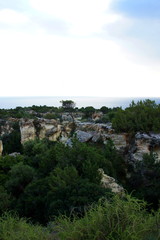 Fototapeta na wymiar Cypriot landscape at sea and cliffs