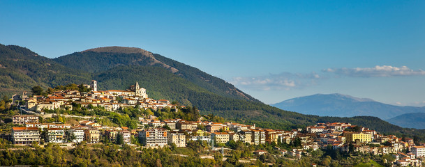 View of Marsico Nuovo in the province of Potenza in Basilicata Italy