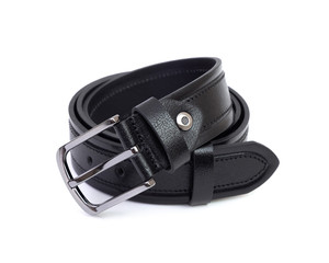Black leather belt