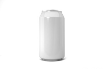 White soda can isolated on white background. - obrazy, fototapety, plakaty
