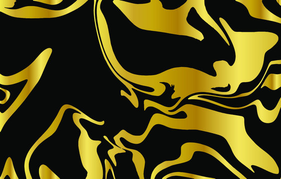 Premium marble line , abstract art deco gradation Amber gold on a black and gold background. card. Poster. elements design for presentation.