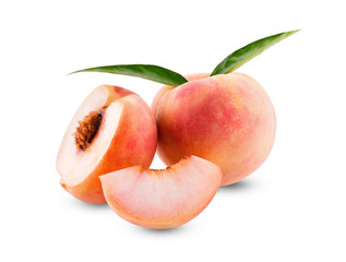 Fruit Peach isolated on white background