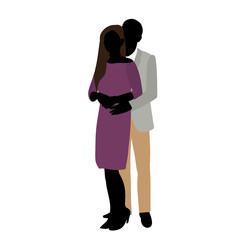 vector, isolated, silhouette guy and girl