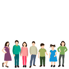 Fototapeta premium vector, isolated, silhouette children, flat style, no face
