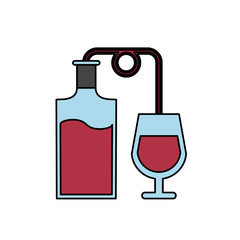 wine bottle drink with cup