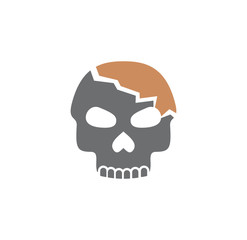 Skull icon on background for graphic and web design. Creative illustration concept symbol for web or mobile app