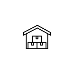 warehouse, storehouse icon vector illustration