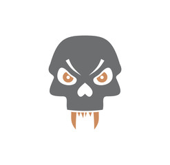 Skull icon on background for graphic and web design. Creative illustration concept symbol for web or mobile app