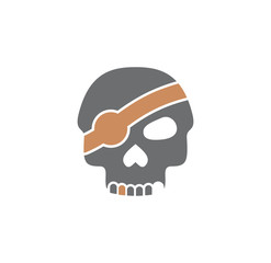 Skull icon on background for graphic and web design. Creative illustration concept symbol for web or mobile app
