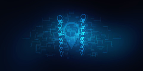 2d rendering Red map pointer