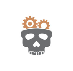 Skull icon on background for graphic and web design. Creative illustration concept symbol for web or mobile app