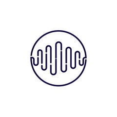 Sound waves vector illustration design template