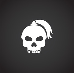 Skull icon on background for graphic and web design. Creative illustration concept symbol for web or mobile app