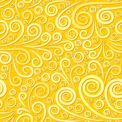Fototapeta premium Seamless yellow background with pattern.