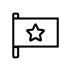 Vietnam flag icon vector. Thin line sign. Isolated contour symbol illustration