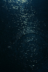 texture of water on black background, Water in night time