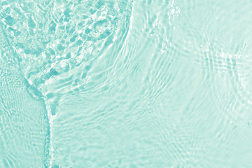 texture of splashing clean water on turquoise background - obrazy, fototapety, plakaty