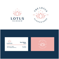 lotus flower vector logo design