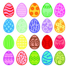 Easter decorative color eggs set
