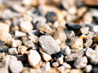 Closeup of small stones