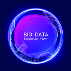 Abstract colorful big data. Fluid gradients banner design. vector