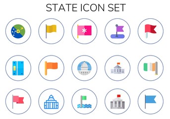 Modern Simple Set of state Vector flat Icons