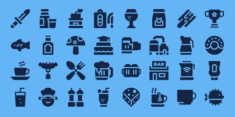 restaurant icon set