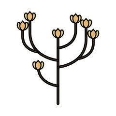 beautiful flowers in branch garden