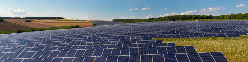 Panorama of Solarpark Thüngen, Germany