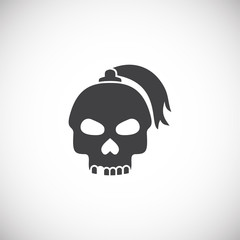 Skull icon on background for graphic and web design. Creative illustration concept symbol for web or mobile app