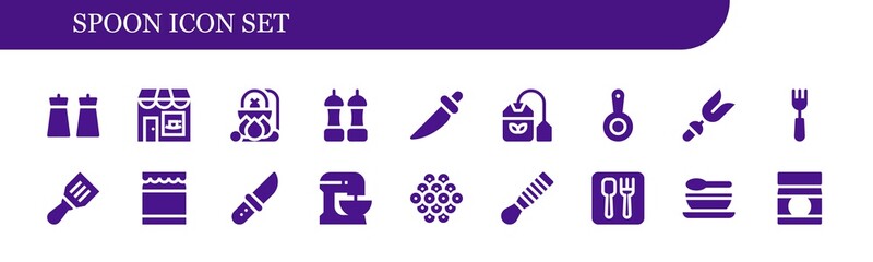 spoon icon set
