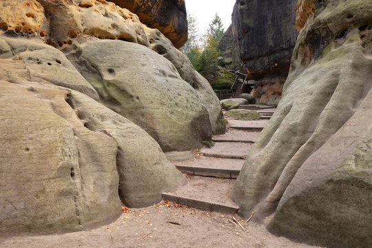 Schrammtor, Schrammsteine, Nationalpark S&auml;chsiche Schweiz, Elbsandsteingebirge, Sachsen, Deutschland