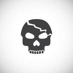 Skull icon on background for graphic and web design. Creative illustration concept symbol for web or mobile app