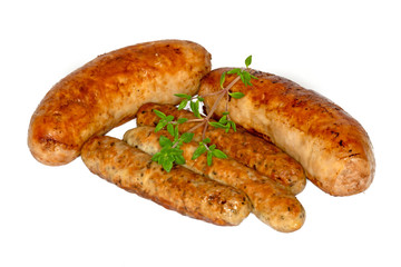 Grobe Bratwurst und Nürnberger Bratwürste