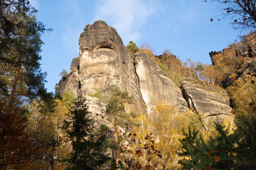 Schrammsteine, Nationalpark Sächsiche Schweiz, Elbsandsteingebirge, Sachsen, Deutschland, Europa