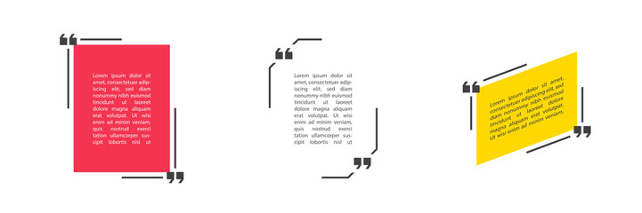 Quote text bubble or note, box or template.