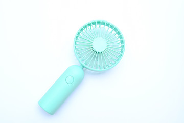 Portable mini fan isolated on white background