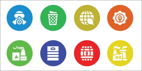 pollution icon set