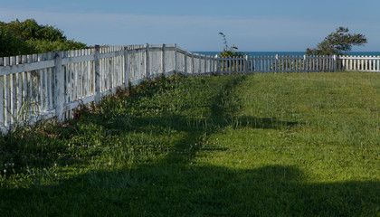 Gate near Historic Church on the coast at Ruakokore (Urutana) in Papatea Bay, Ruakokore, Opotiki District, Bay of Plenty New Zealand