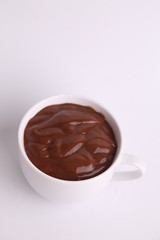 white cup of delicious chocolate