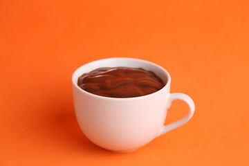 white cup of delicious chocolate